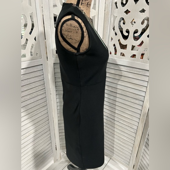 Shein Sexy Black Cocktail Dress With Rhinestone Netting - Picture 10 of 11